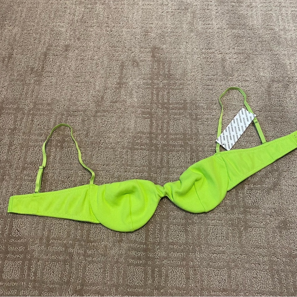 NWT {Urban Outfitters} Out From Under | That Girl Ribbed Bra | Lime/Vert~ Large - Picture 5 of 16